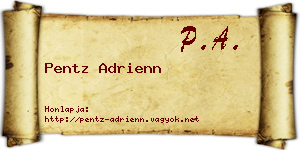 Pentz Adrienn névjegykártya